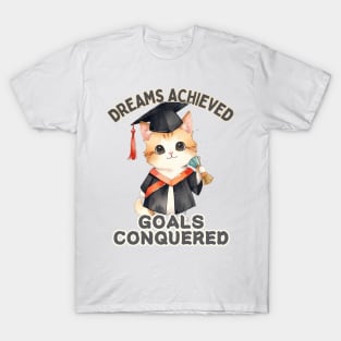 School's out, Dreams Achieved, Goals Conquered! Class of 2024, graduation gift, teacher gift, student gift. T-Shirt